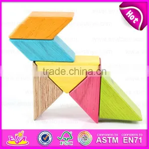 New Arrival 18PCS DIY Wooden Puzzle 4D Toy,Colorful and Non-toxic Wooden Diy Block Toy Wholesale W03B047 thumbnail-6