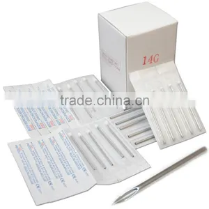 For Navel Nose/Lip/Ear Surgical Steel Piercing Needles 12,14,16,18G thumbnail-1