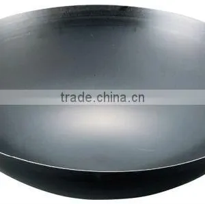 Iron Blue Temper Press Chinese Double Handle Fry Pan thumbnail-1