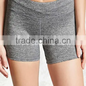 Cotton Shorts Women Elasticized Waist Active Marled Board Shorts Fabric Bicycle Work Shorts thumbnail-2