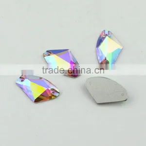 Good Selling Special Shape AB Flat Back Crystal Sew on Stone Glass Loose Pendant for Jewelry Decoration thumbnail-1