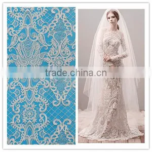 Customized Professional African Bridal Lace Dress Making Fabric thumbnail-1