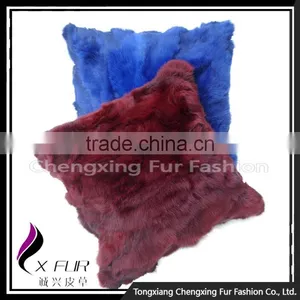CX-D-17A Custom Genuine Rabbit Fur Decorative Pillow Cases thumbnail-2