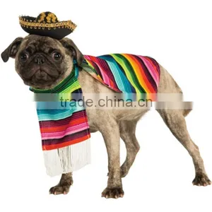 Poncho And Sombrero Mexican Dog Costume thumbnail-1