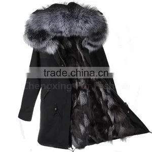 CX-G-P-12 Hot Selling Parka Coat Genuine Fox FUR Coat Women thumbnail-2