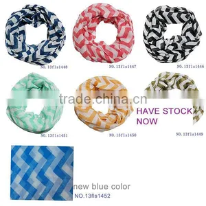 Red Chevron Cotton Scarf Women Winter Scarf thumbnail-2
