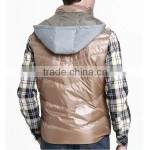 2015 Wholesale Man's Spring Thin Short Down Vest thumbnail-3