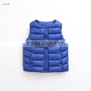 High Quality Casual Boys Winter Down Feather Filled Kids Padded Vests thumbnail-2