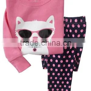 S32666W New Arrival Baby Warm Fancy Kids Cute Cat Pattern Sleepwear thumbnail-1