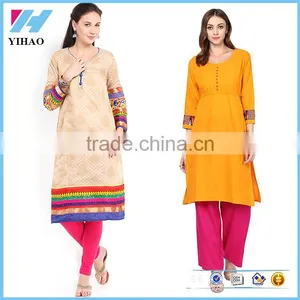 Indian Fashion Apprel Ladies Long Kurta Designs 2016 thumbnail-1