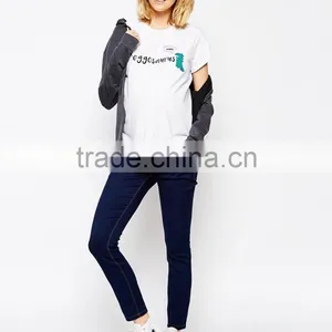 New Collection Fashion Printing Short Sleeve Maternity T-shirt Maternity Belt thumbnail-5