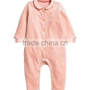 Velour Soft Cotton Blend Sleep Jumpsuit One Piece for Kids thumbnail-3