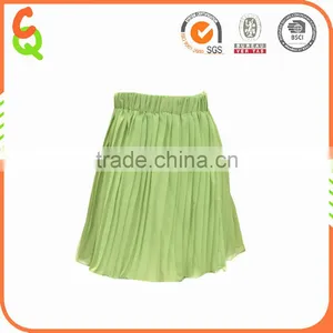 Summer Season Clothes Double Layer Chiffon Pleated Skirt for Girl thumbnail-1