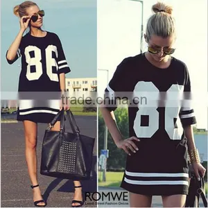 2017 Summer Fashion Lady's Shirts Top Shirt For Fat Women Boat Neck Women T Shirt thumbnail-1