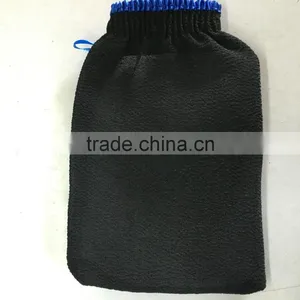 High Quality 150D Gsm140 100% Viscose Moroccan SPA Gloves With High Elastic Band Factory Price thumbnail-3