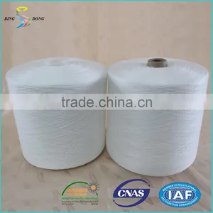 Grade AA 45s/2 Bright Raw White 100% Virgin Polyester Spun Yarn thumbnail-1