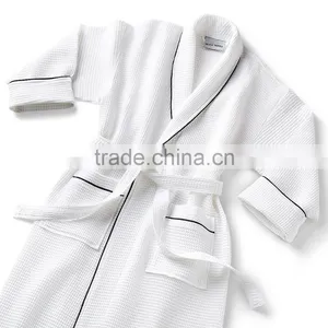 Wholesale Factory Cheap Hotel 100 Cotton Waffle Bathrobe thumbnail-5
