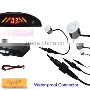 CAR Assistant Parking Sensor With Original Flat 4 Sensors and LED Monitor Parking System thumbnail-4
