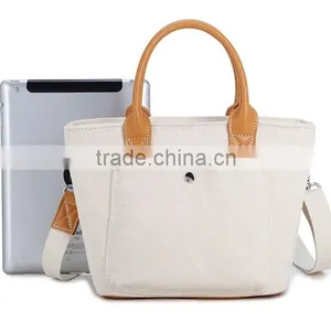 New Arrival Wholesale Women Canvas Bag Shoulder and Rope Handle Beach Bag thumbnail-2
