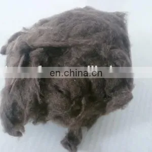 Factory Price Dehaired Yak Wool Dark Brown 19.0mic/26mm thumbnail-2