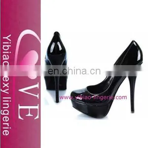 Classic High Waterproof Sexy Shoes Black High Heel Shoes thumbnail-1