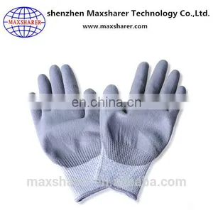 ESD Palm Fit Gloves Antistatic pu Finger Coated Work Gloves thumbnail-1