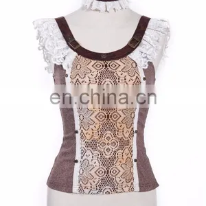 Steampunk Sleeveless Gothic Style Top thumbnail-1