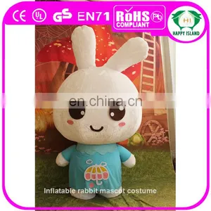 HI CE New Version Fat Rabbit Inflatable Mascot Costume thumbnail-1