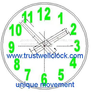 Floral Clock Movement With Night Illumination on Hands thumbnail-1