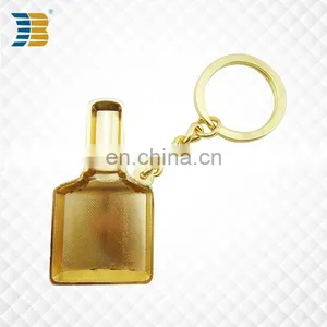 Winebottle Shape Custom Made Metal Gold Plating Keychain thumbnail-3