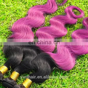 8A Ombre Brazilian Hair Body Wave Two Tone Color Purple Hair Extensions Body Wave Paypal Accept 3 Bundles Free Shipping thumbnail-4