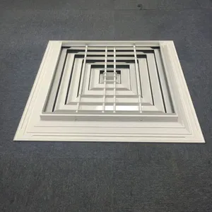 HVAC Extruded Aluminum 4 Way Ceiling Square Air Diffuser thumbnail-2