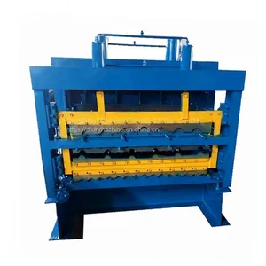Three Layers Layer Aluminium Roof Sheet Roll Forming Making Machine thumbnail-1