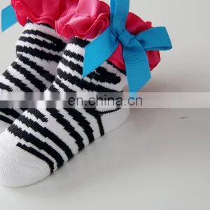Baby Socks Zebra Cartoon Pattern Baby Socks Bowknot European and American Cotton Newborn Floor Socks Spring and Autumn Shape thumbnail-5