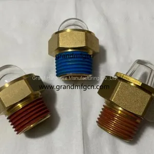 NPT 1/2 Inch Male Thread Oil Level Sight Glasses Oil Gauge Indicator GM-HDN12 thumbnail-1