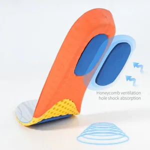 High Elasticity EVA Sports Insole Honeycomb Shoe Pad Plantar Fasciitis Shoe Insert Anti Fatigue Soles thumbnail-5