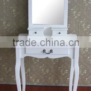 Promotion Wooden Dressing Tables With Mirror and Stool thumbnail-1