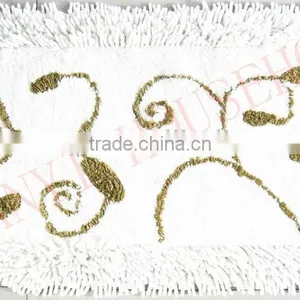 Leaf Design Bath Mats Cotton Chenille Bath Mat thumbnail-1