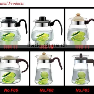 2016 New 1000ml 34oz Promotion Transparent Water Pot Water Carafe Glass Water Kettle thumbnail-4