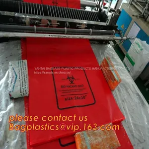 Polypropylene Biohazard Disposal Bags, Warning Label, Sterilization Printed, Waste Bags With Biohazard Symbol thumbnail-5