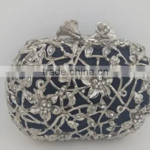 Brilliant Diamond Metal Frame Luxury Evening Party Clutch Bag With Chain For Women thumbnail-1