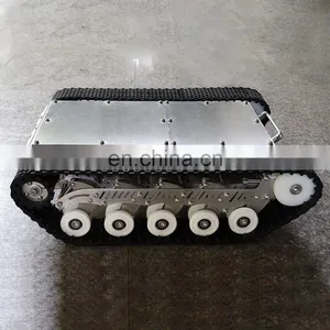 IP65 Waterproof Stainless Steel Small Size Portable Rubber Track Platform Remote Crawler Robot Chassis thumbnail-1