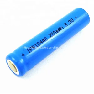 Rechargeable Lithium Iron Phosphate Battery 3.2V 200mAh 10440 AAA Cylindrical LiFePO4 Battery Cell thumbnail-1