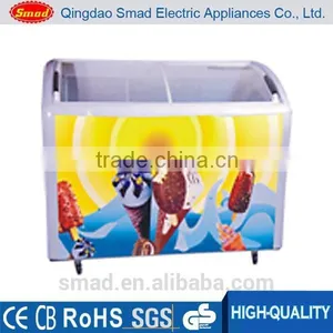 Flat Sliding Door Inner Glass Door Chest Freezer With CE Report thumbnail-5