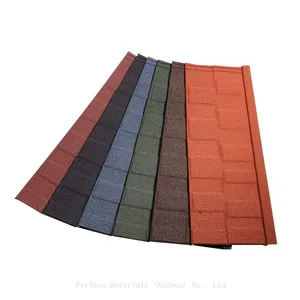 Roofing Sheet Galvanlume Stone Color Coated Metal Roof Tiles Factory Price 0.18-0.55mm thumbnail-2