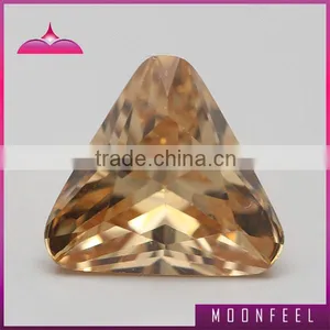 Lovely Light Champagne Trillion Cut Diamonds for Decoration thumbnail-1