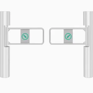 Full Automatic Single Moter Pole Swing Turnstile Gate With 180 Degrees for Supermarket thumbnail-3