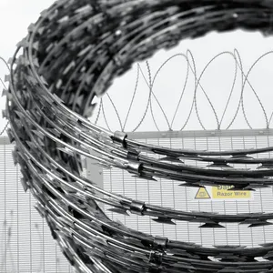 Steel Iron Wire Mesh Blade Razor Barbed Wire for Restricted Areas thumbnail-2