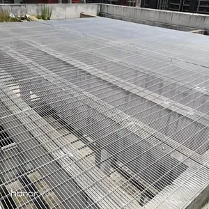 Hot Dipped Galvanized Steel Grating / Serrated Steel Bar Grating for Platform Building Material Galvanized Steel Drainage Grating Trench Cover thumbnail-5