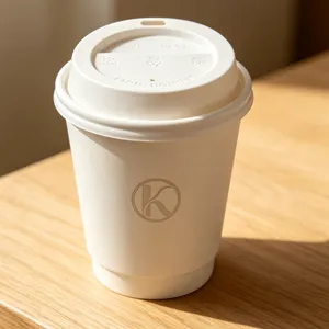 Disposable Coffee Cup Lid PS Cup Cover for Coffee Drink thumbnail-4